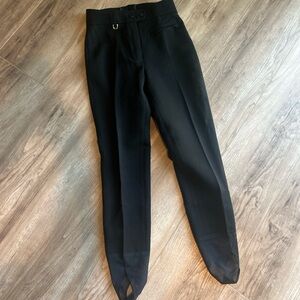 Sportini super flex black wool blend stirrup pants in like new condition size 10
